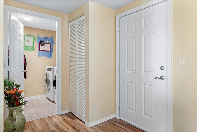 bedroom with light hardwood / wood-style flooring