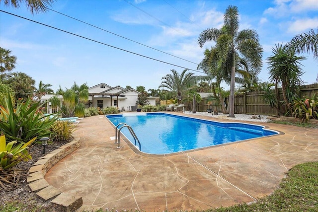 view of pool with a patio area