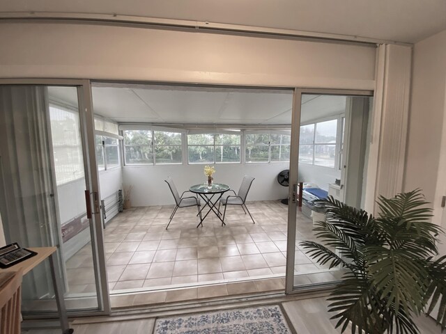 entryway with light wood-type flooring