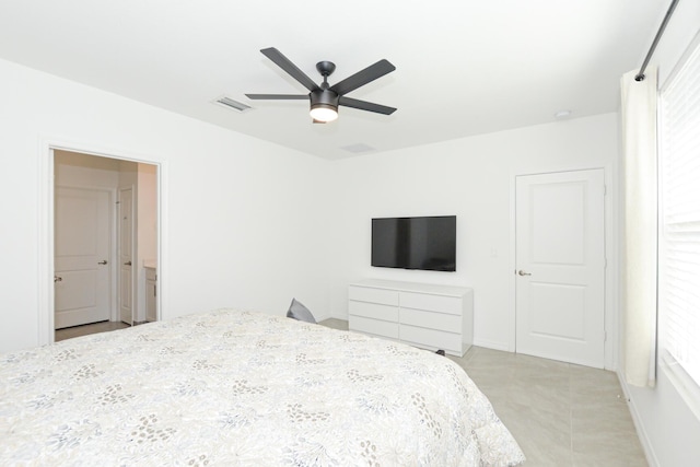 bedroom with ceiling fan