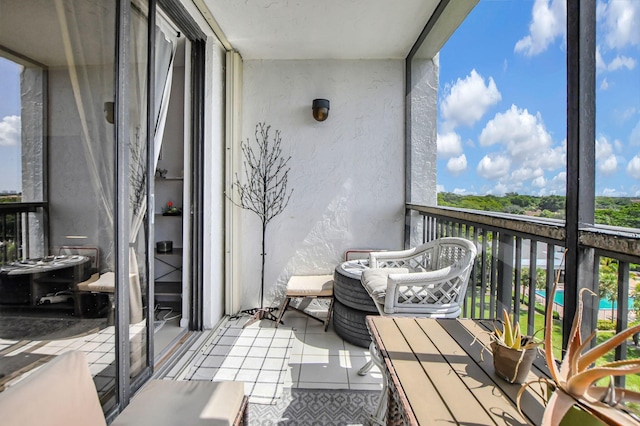 view of sunroom