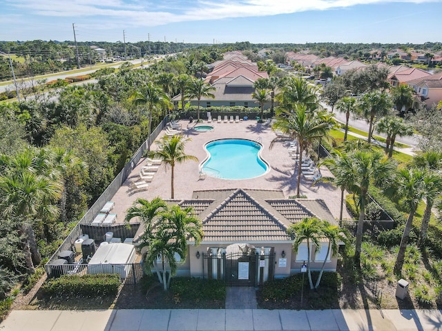 birds eye view of property