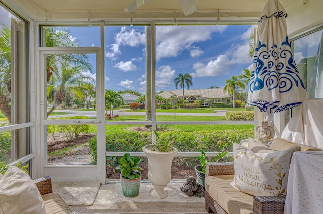 view of sunroom / solarium