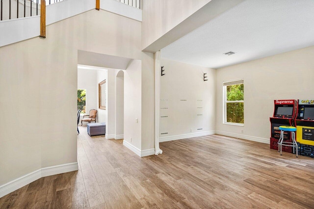 entrance foyer featuring hardwood / wood-style flooring