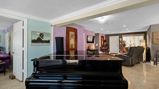 kitchen with crown molding