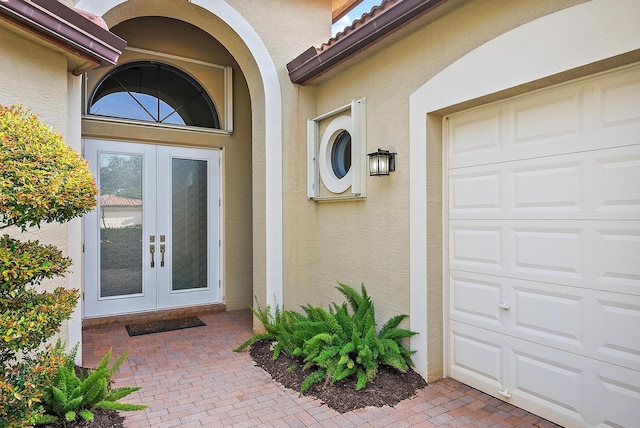 entrance to property with french doors