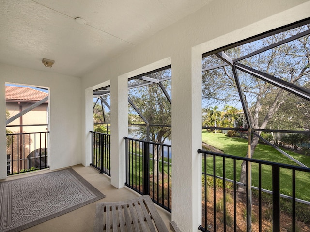 view of sunroom