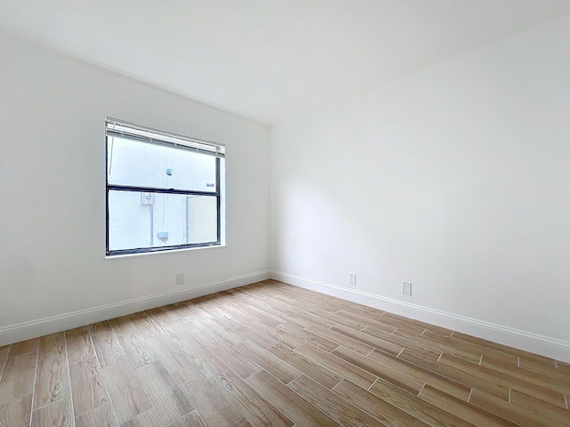 empty room featuring light wood-type flooring