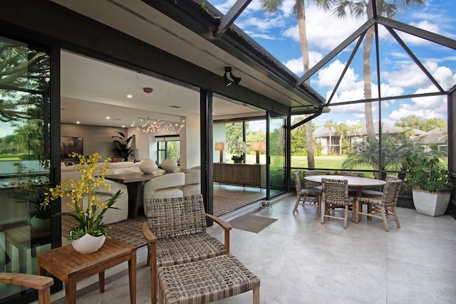 view of sunroom / solarium