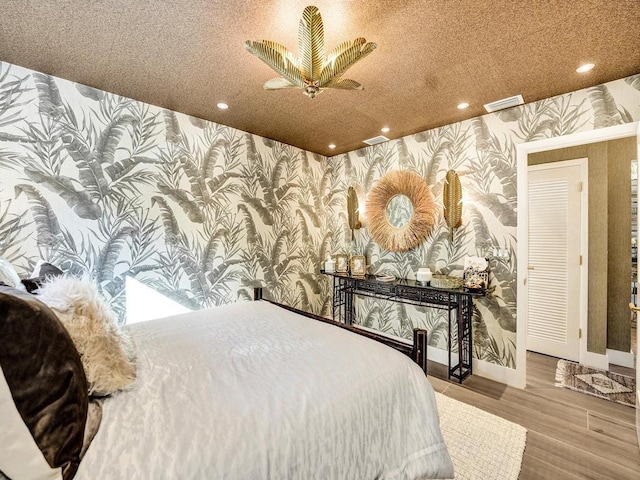 bedroom featuring wood-type flooring