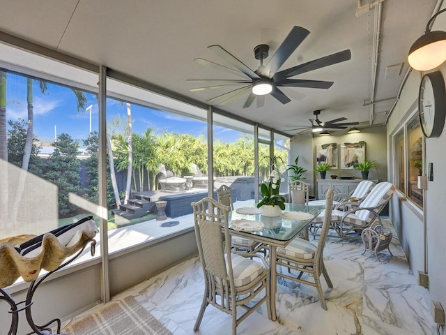 view of sunroom / solarium