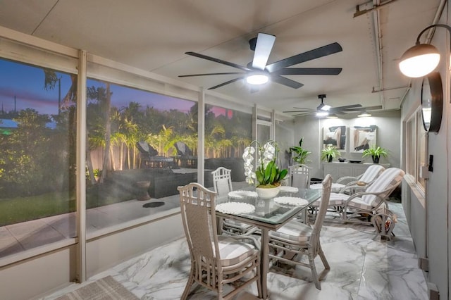 view of sunroom / solarium