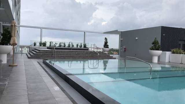 view of pool with a patio