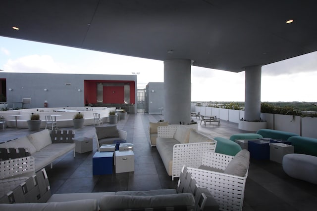 view of patio / terrace with an outdoor living space