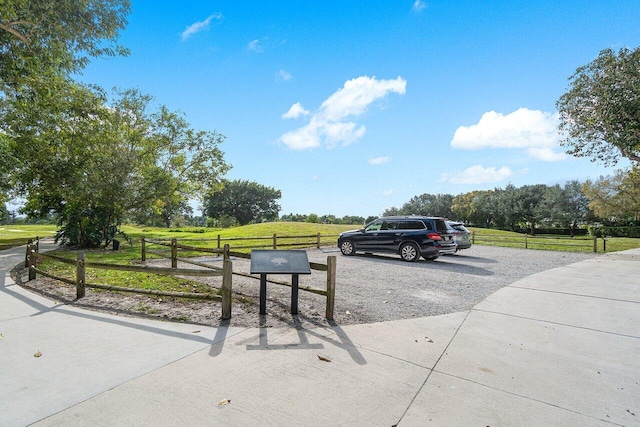 view of road featuring a rural view