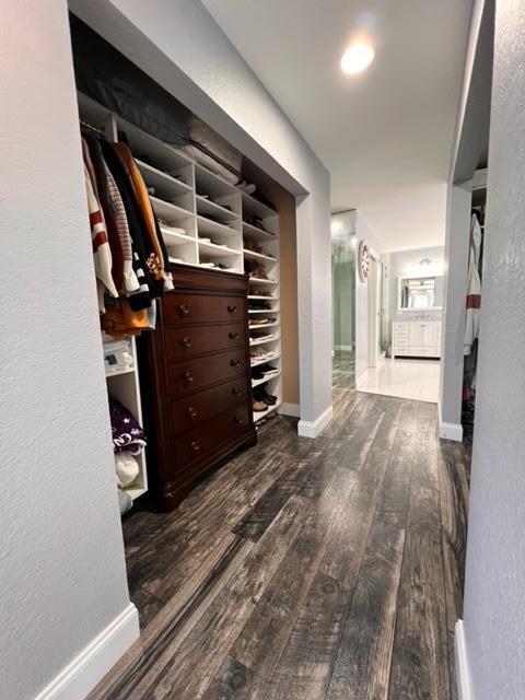 interior space featuring dark hardwood / wood-style floors