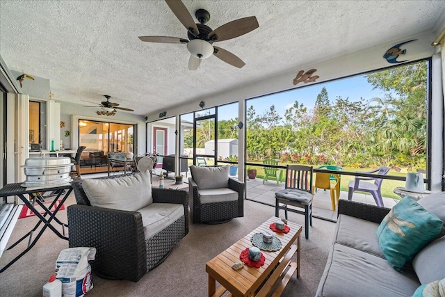 view of sunroom