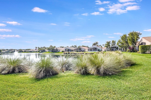 property view of water with a residential view