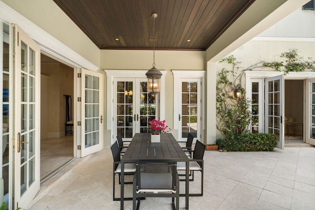 view of patio / terrace with french doors