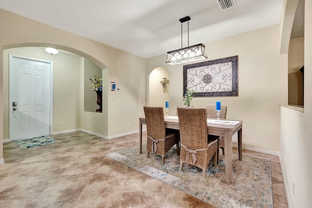 view of dining room