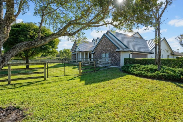 view of property exterior featuring a yard