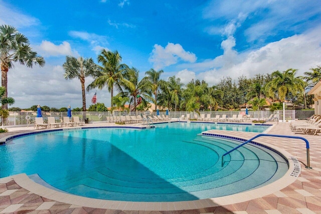 view of pool with a patio