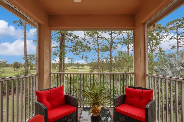 sunroom / solarium with a healthy amount of sunlight