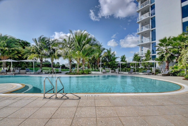 pool featuring a patio