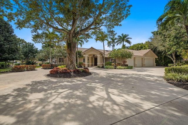 ranch-style house featuring a garage