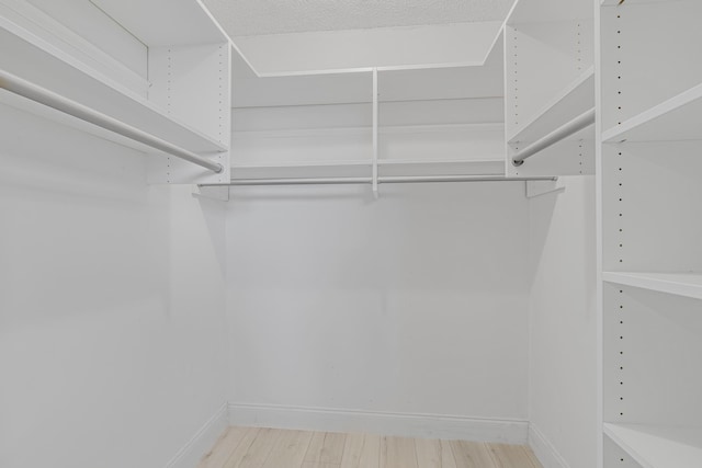 walk in closet featuring hardwood / wood-style floors