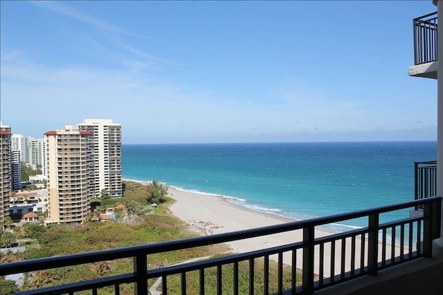 property view of water with a view of the beach