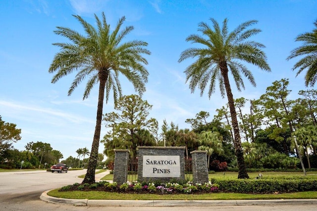 view of community sign