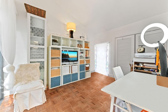 118 Castlewood Dr Unit 128, North Palm Beach, FL 33408 - office featuring vaulted ceiling