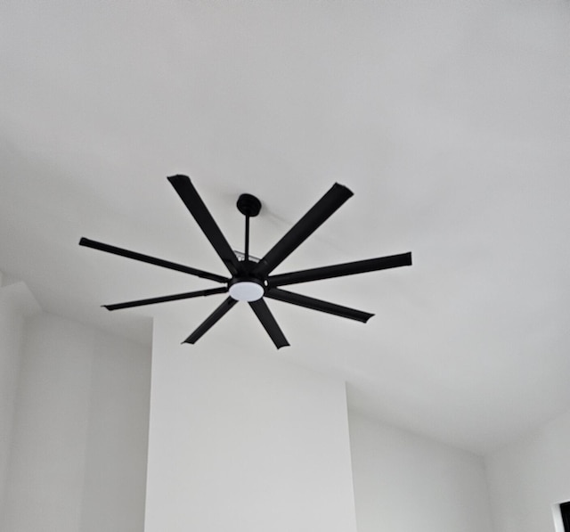 interior details with ceiling fan