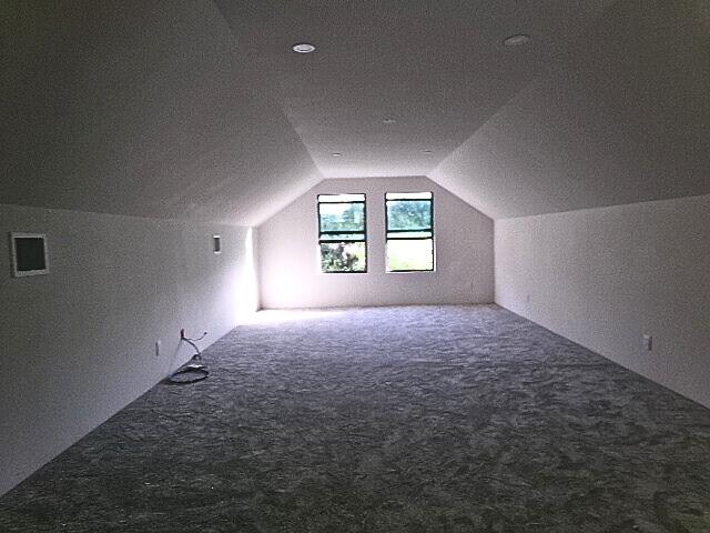 bonus room featuring lofted ceiling and carpet