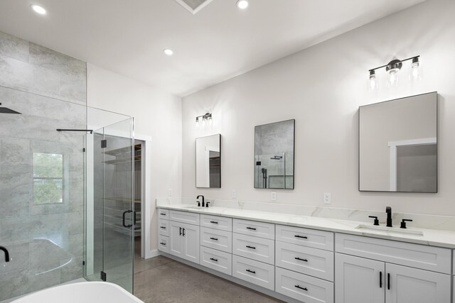 bathroom featuring concrete flooring