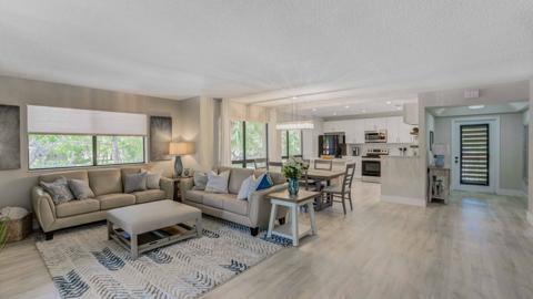 living room featuring light hardwood / wood-style flooring