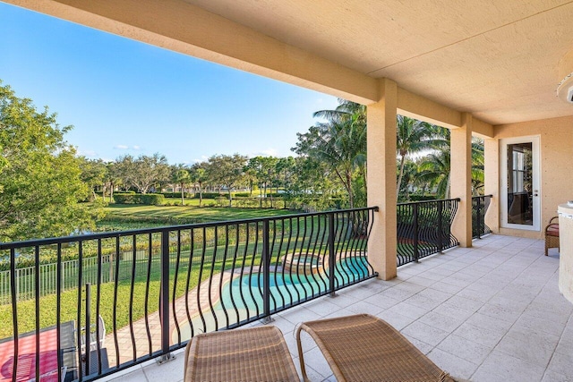 balcony featuring a patio area