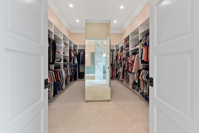 view of walk in closet