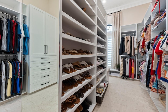 view of walk in closet