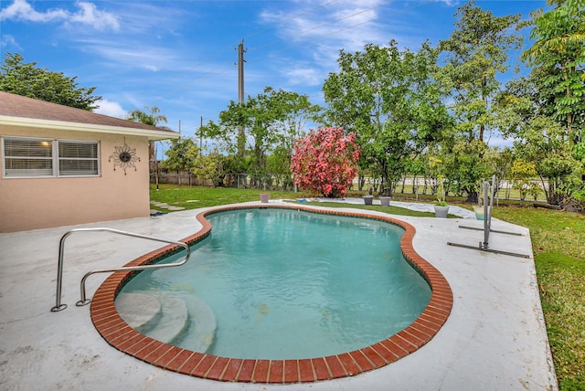 view of pool with a patio area