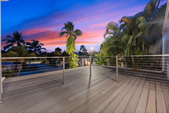 view of deck at dusk