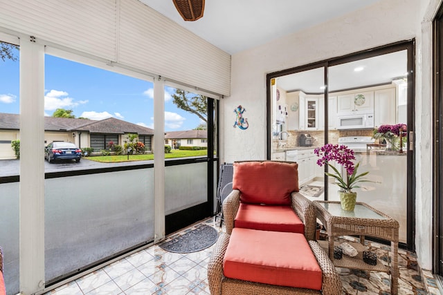 view of sunroom / solarium