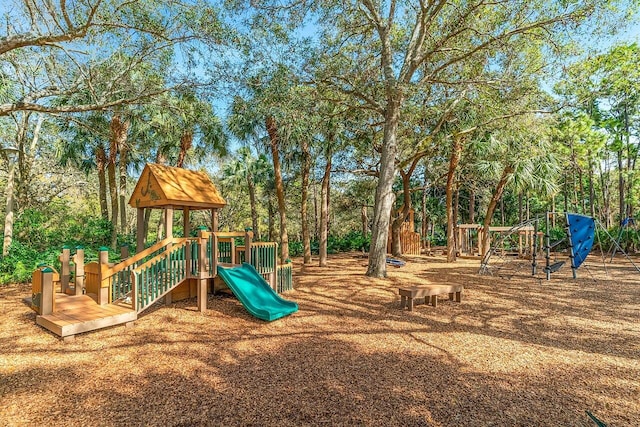 view of jungle gym