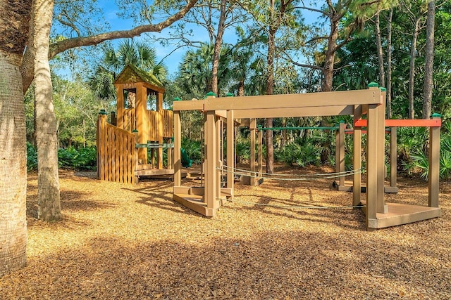 view of jungle gym