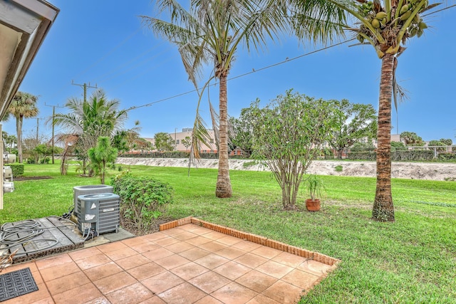 view of patio with central AC