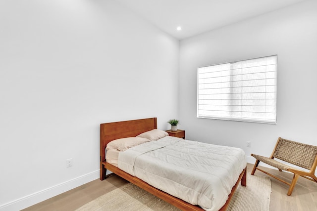 bedroom featuring light wood-type flooring