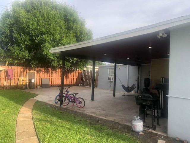 view of patio featuring cooling unit