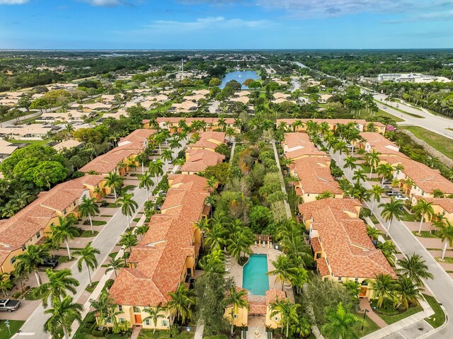 drone / aerial view with a residential view