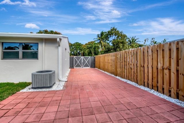 view of patio / terrace with central AC